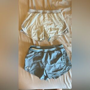 Under Armour Women's Light Blue and Gray Athletic Shorts